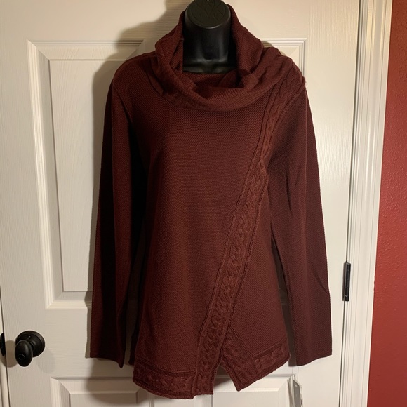 croft & barrow Sweaters - NWT- Burnt orange Croft & Barrow cowl-neck sweater
